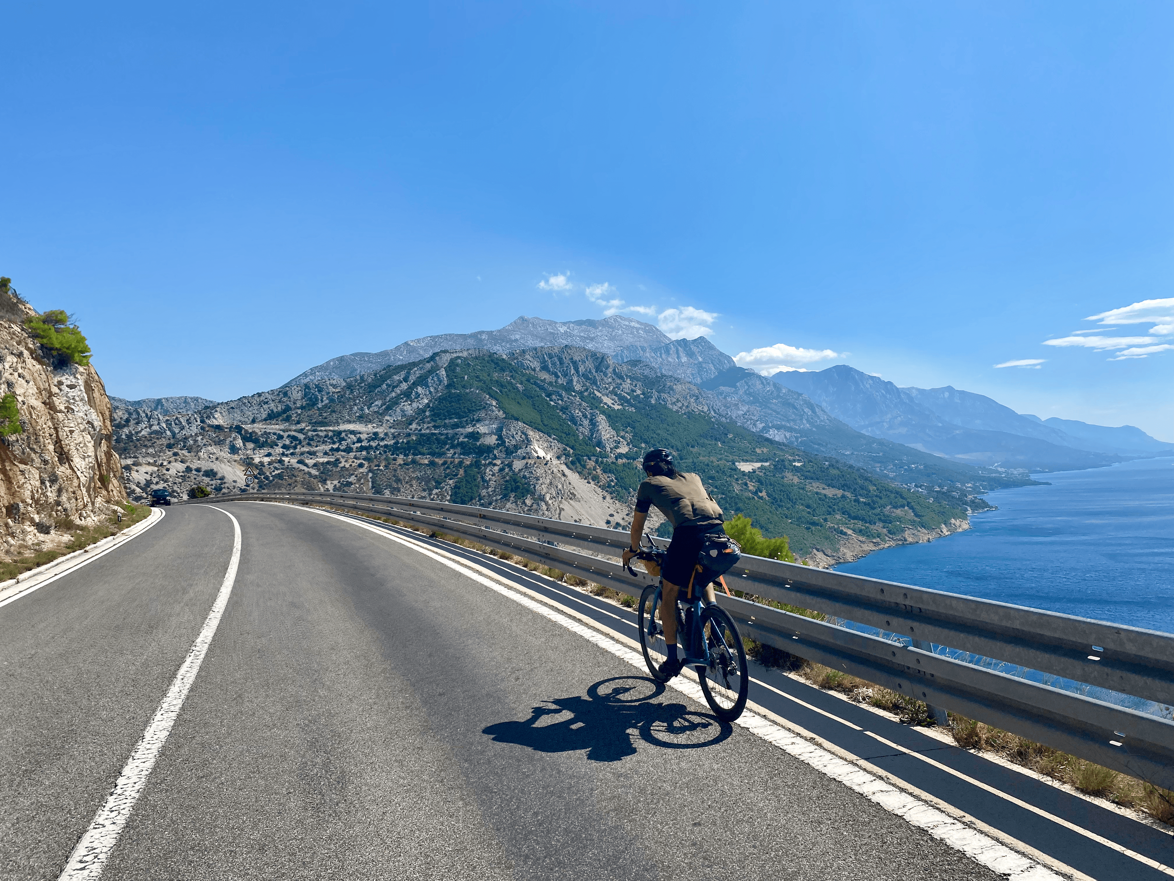 Steven in on a coastal road in Croatia